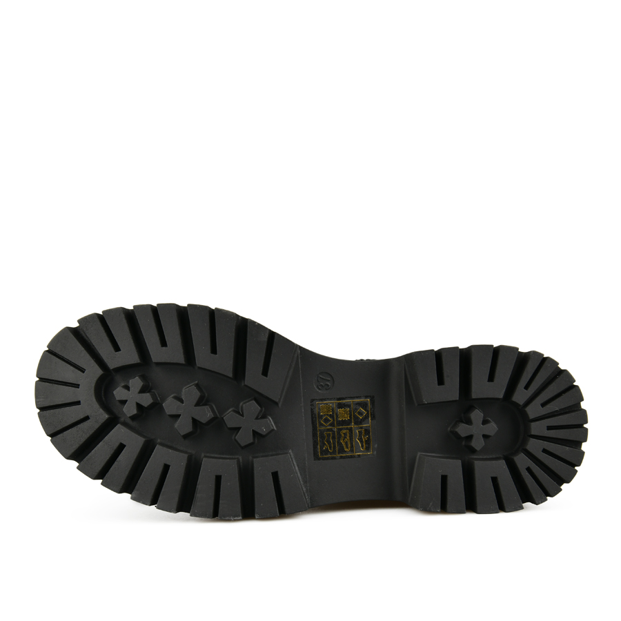 γυναικεία μποτάκια ύφασμα/οικολογικό δέρμα μαύρο 4