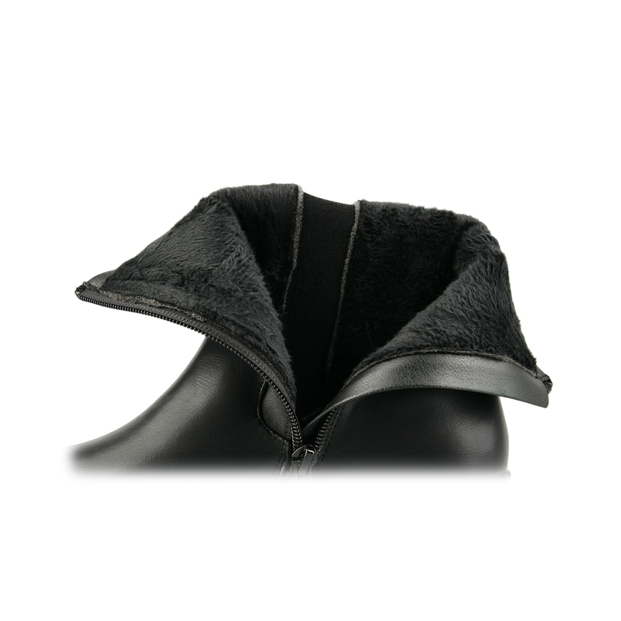 botine damă piele ecologică negru 5
