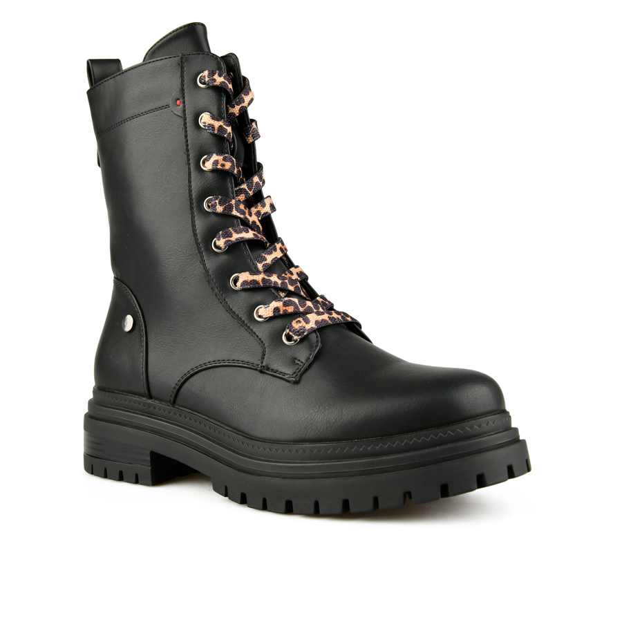 botine damă piele ecologică negru 1