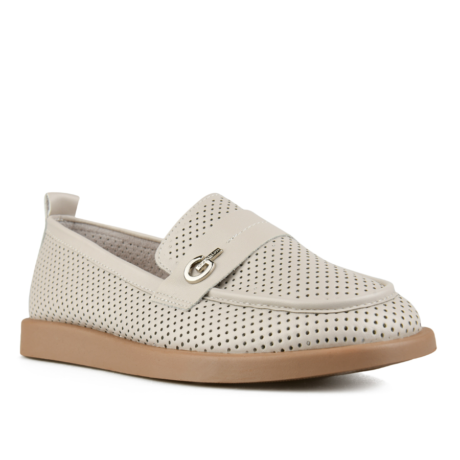 дамски обувки еко кожа бежови 2