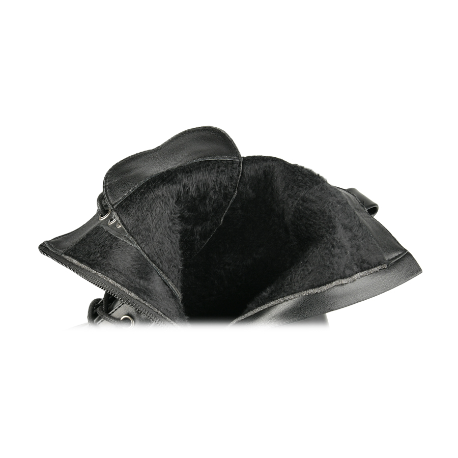 γυναικεία μποτάκια οικολογικό δέρμα μαύρο 5