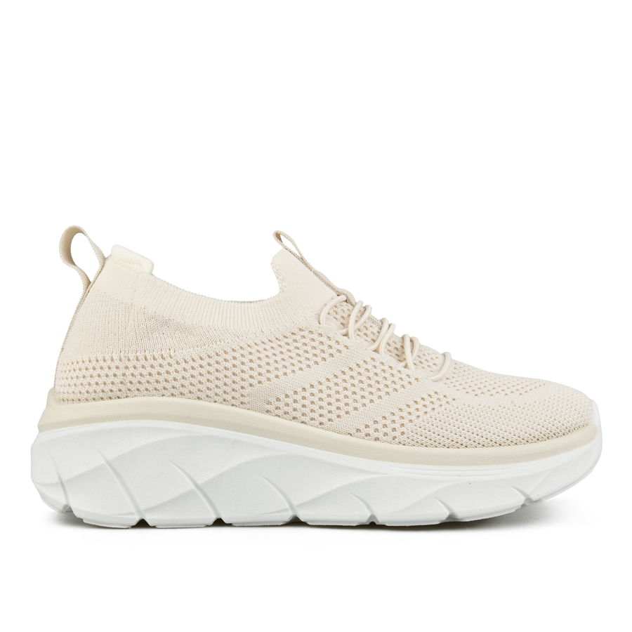 γυναικεία αθλητικά παπούτσια ύφασμα μπεζ 0