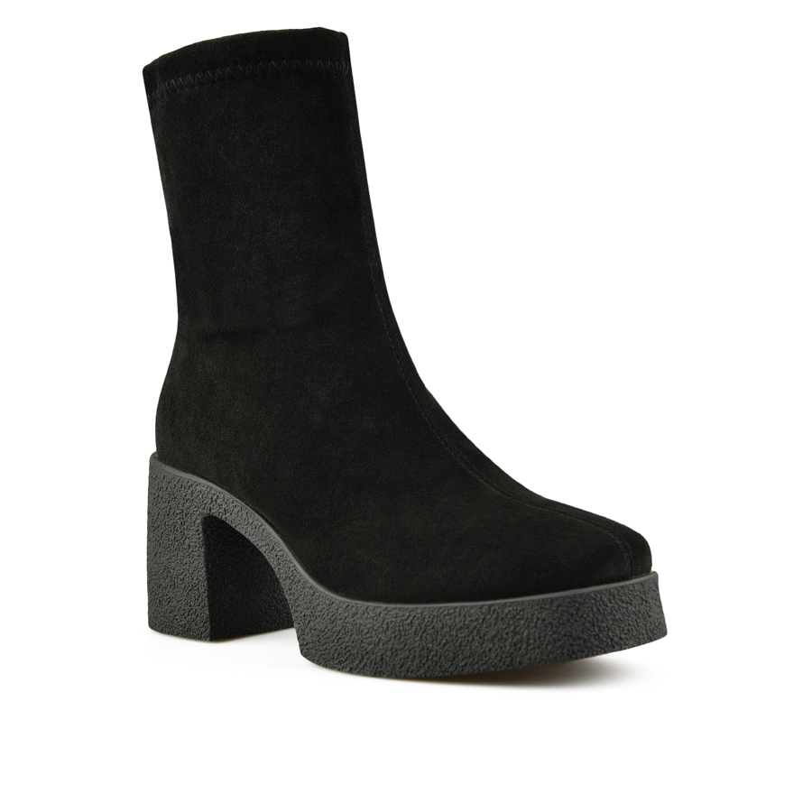 botine damă textil negru 1