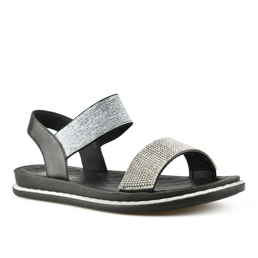 дамски сандали текстил/еко кожа черни 0