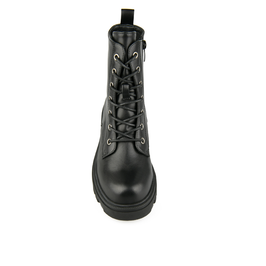 botine damă piele ecologică negru 2