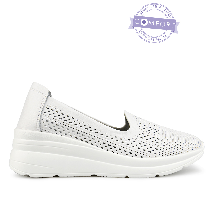 γυναικεία παπούτσια φυσικό δέρμα λευκά 0