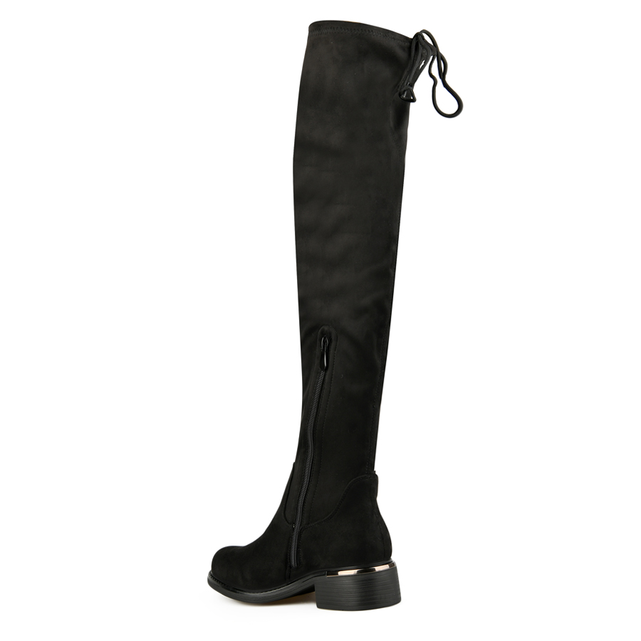 cizme damă textil negru 3