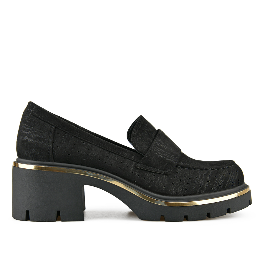 γυναικεία παπούτσια ύφασμα μαύρο 0