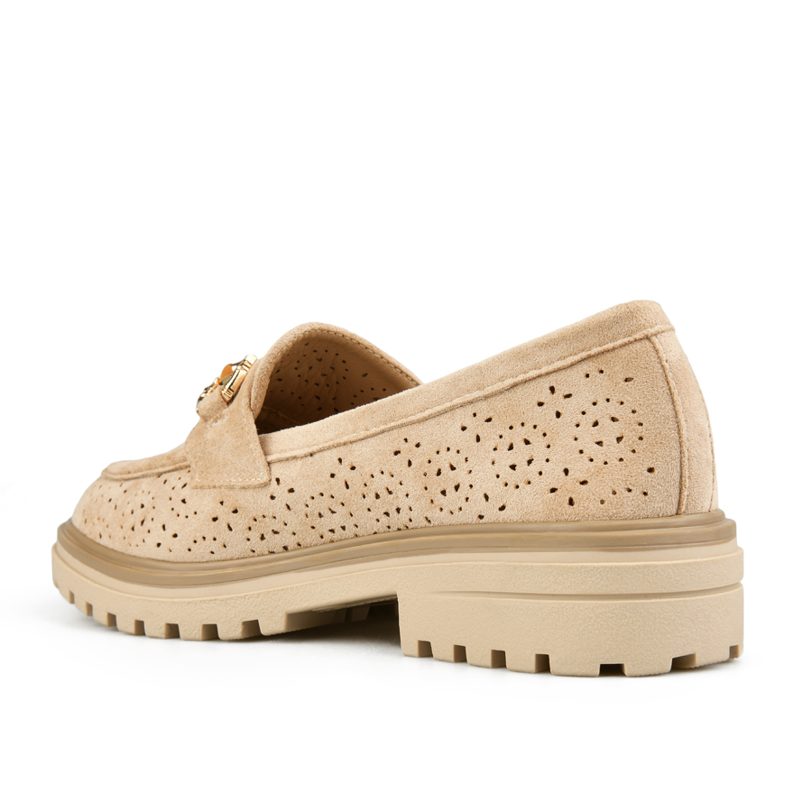 γυναικεία παπούτσια ύφασμα μπεζ 3