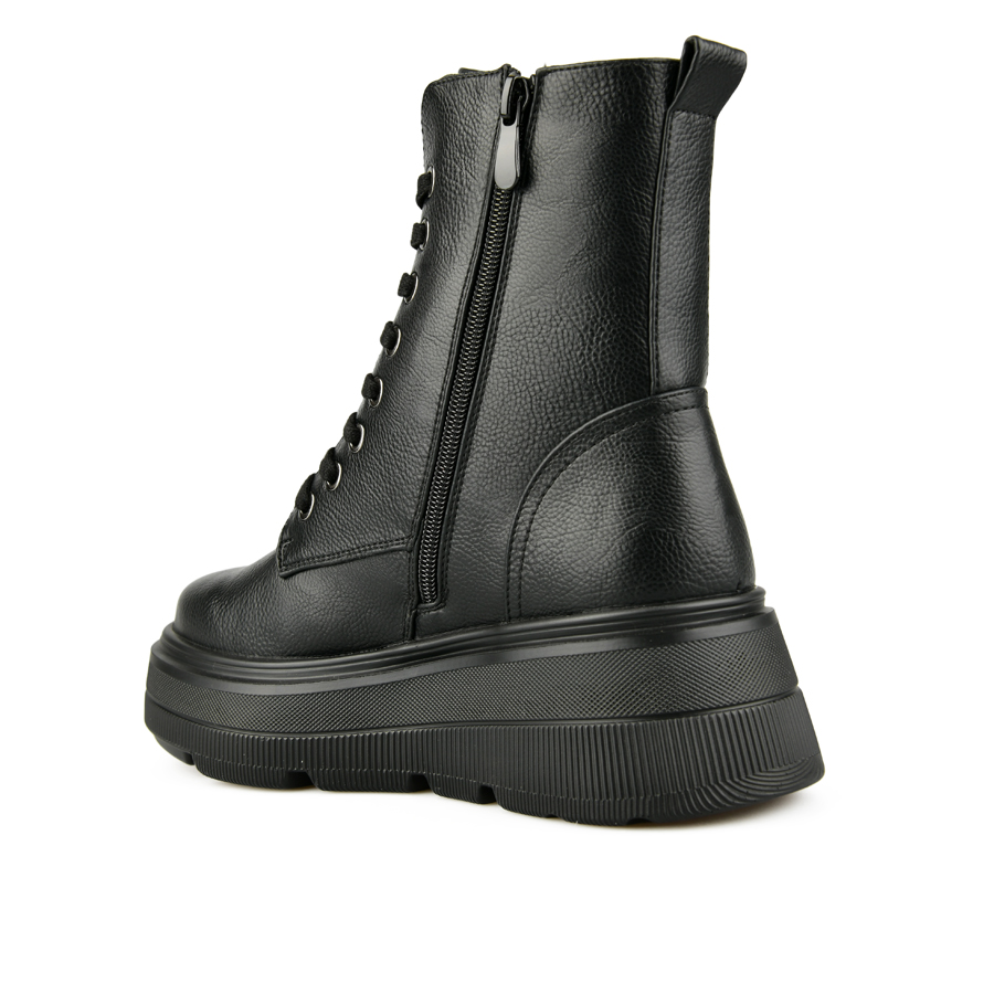 botine damă piele ecologică negru 3