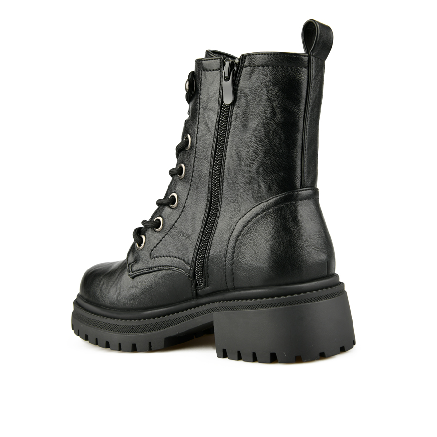 γυναικεία μποτάκια οικολογικό δέρμα μαύρο 3