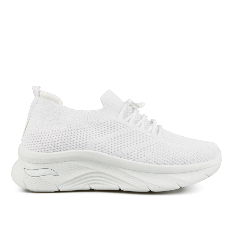 γυναικεία αθλητικά παπούτσια ύφασμα λευκά 0