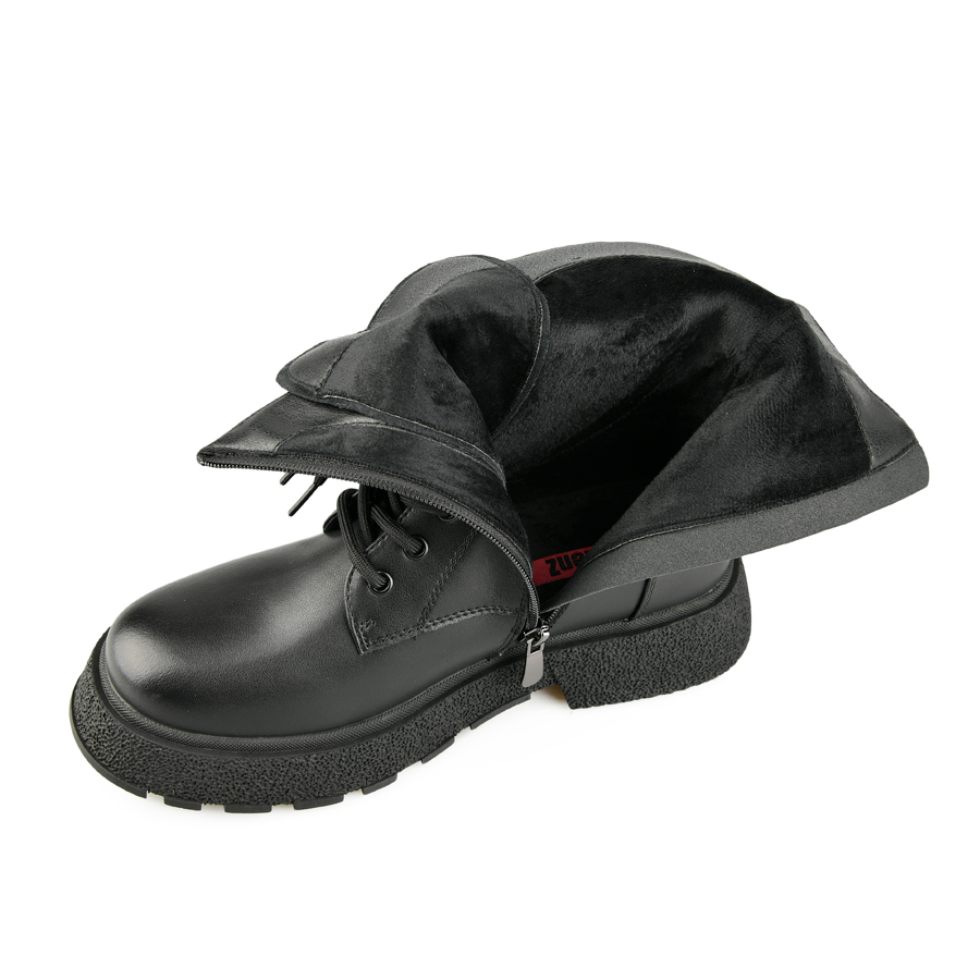 botine damă piele naturală negru 5