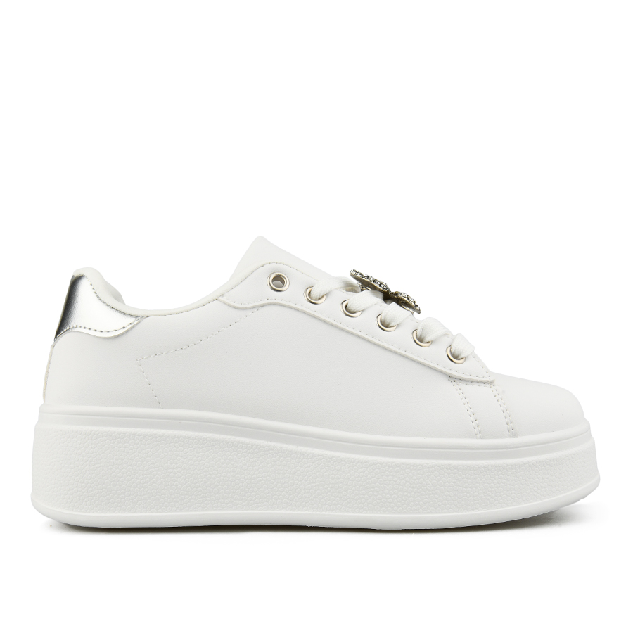 дамски кецове еко кожа бели 0