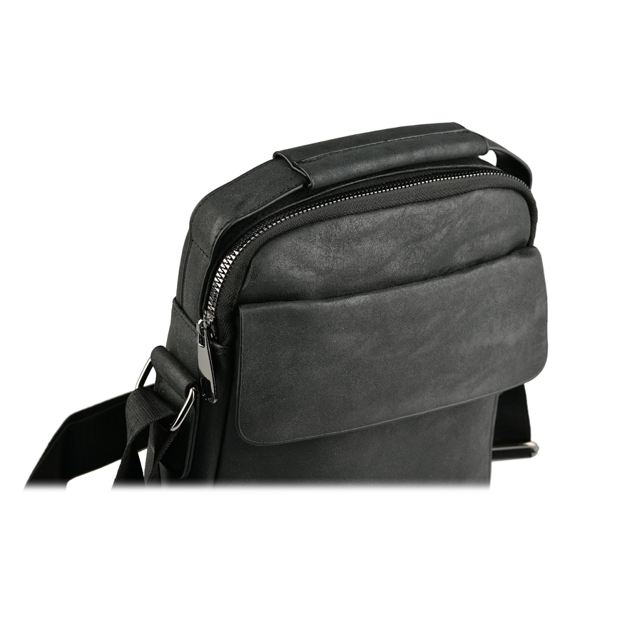 geantă bărbați piele ecologică negru 2