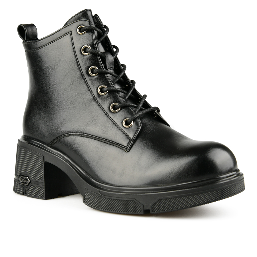 дамски боти еко кожа черни 1