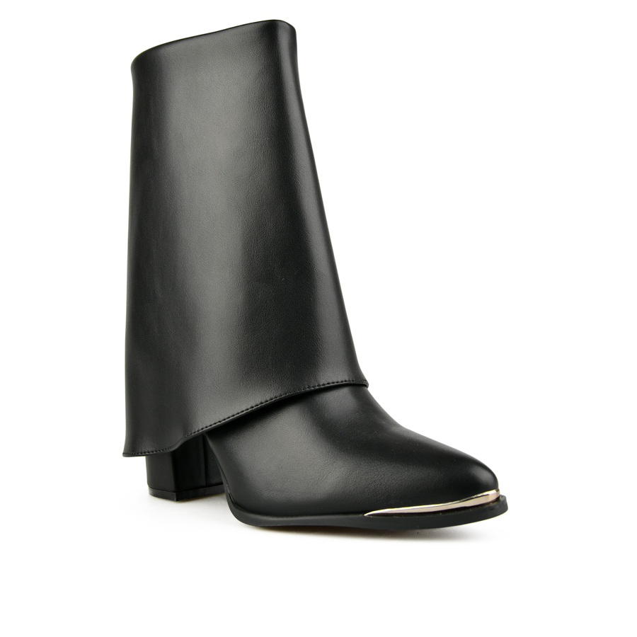 botine damă piele ecologică negru 1