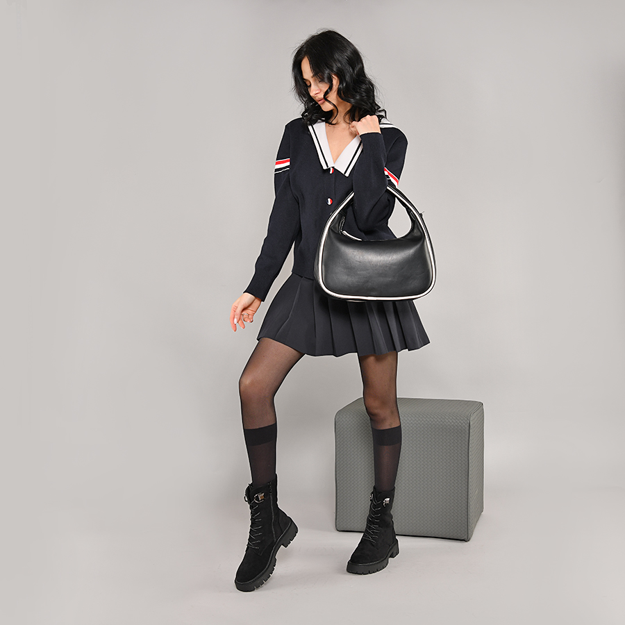 γυναικεία τσάντα οικολογικό δέρμα μαύρη 2