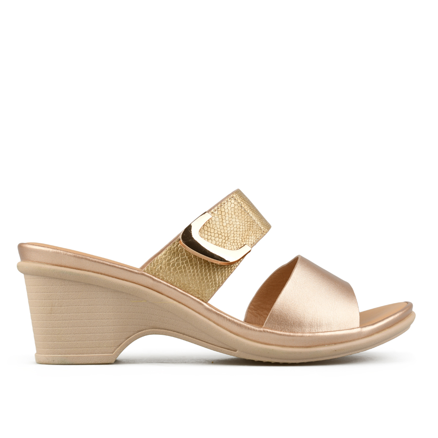 дамски чехли еко кожа бежови 0