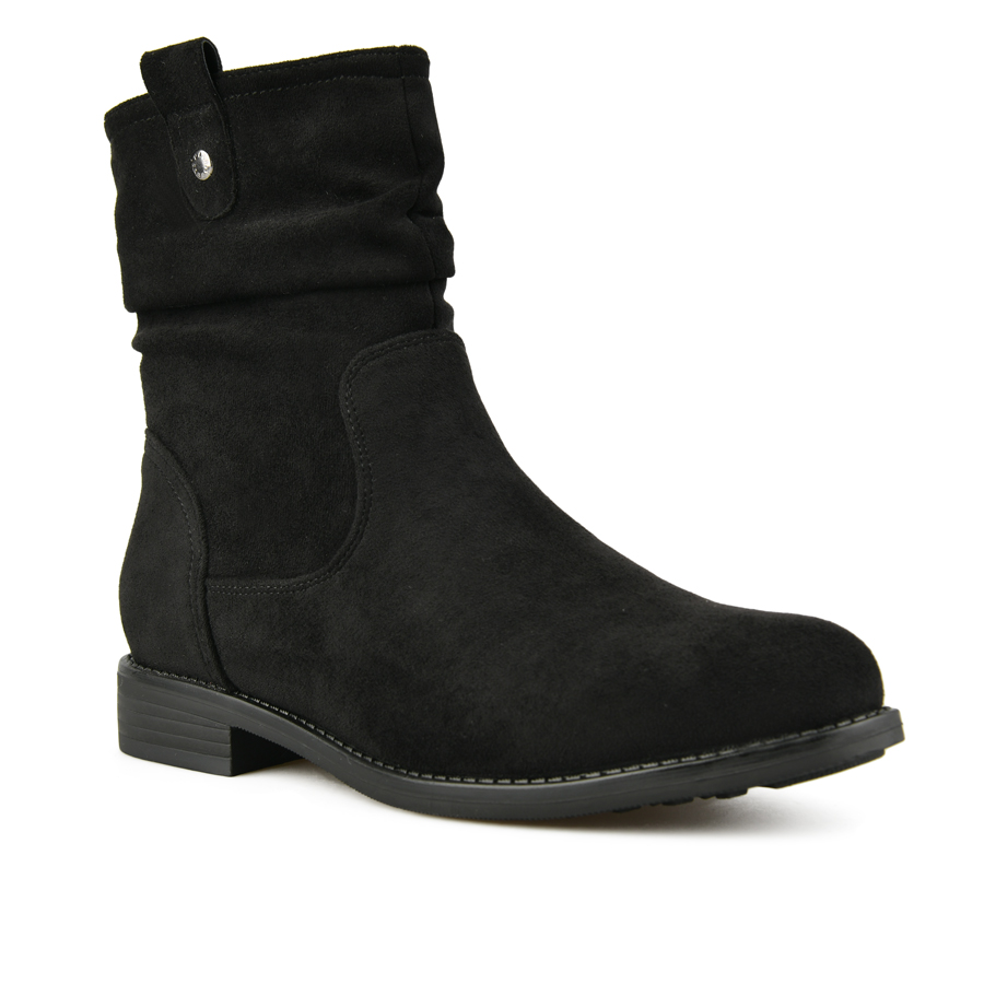 botine damă textil negru 1