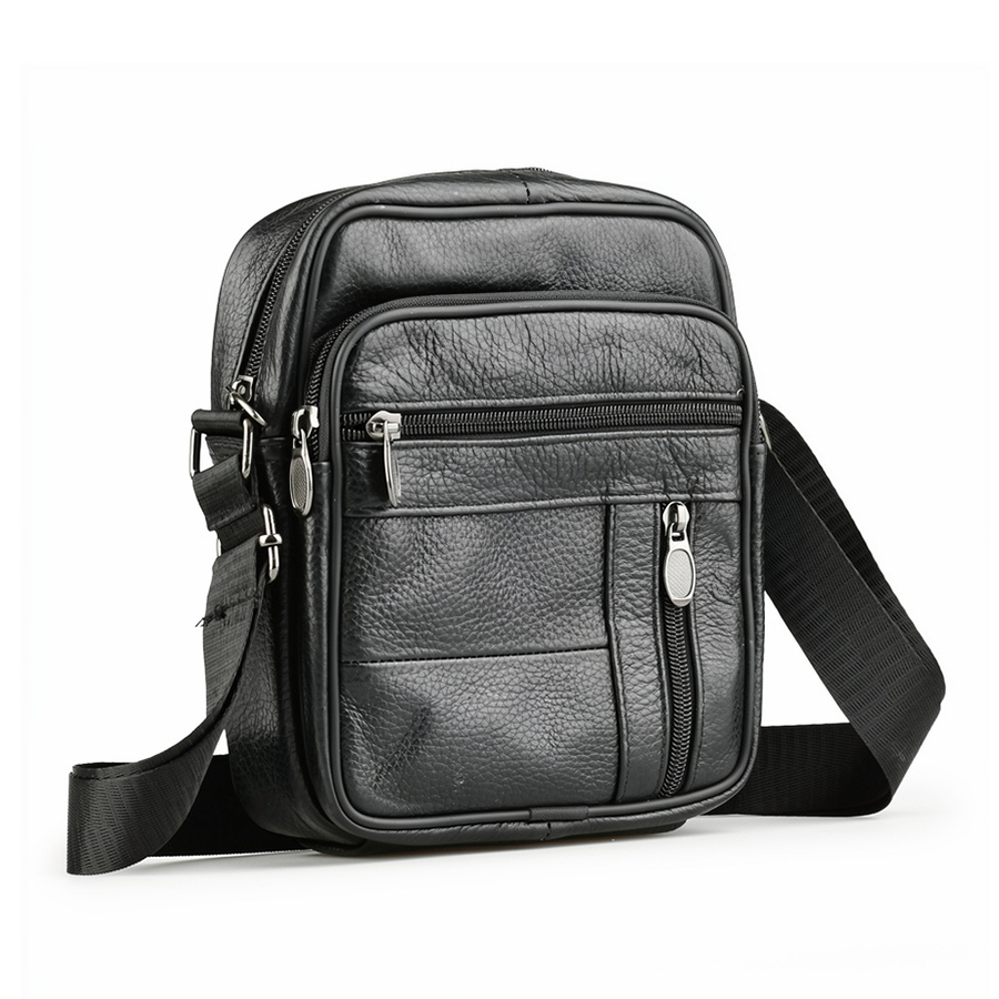 geantă bărbați piele naturală negru 0