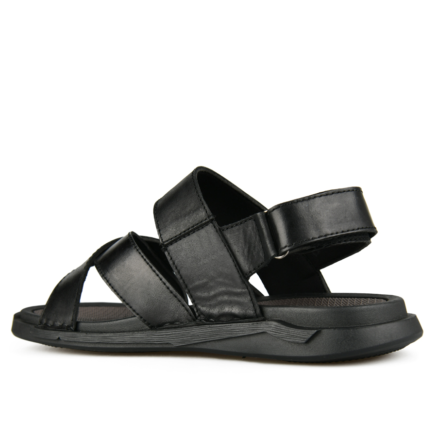 ανδρικά σανδάλια φυσικό δέρμα μαύρο 3