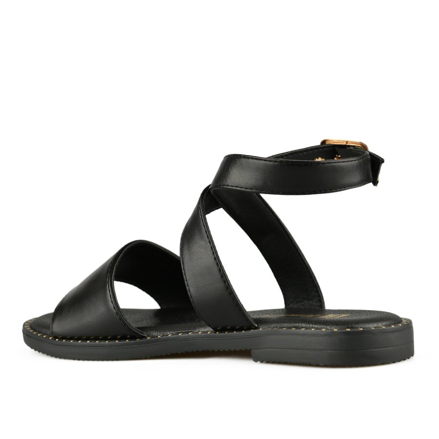 дамски сандали еко кожа черни 3