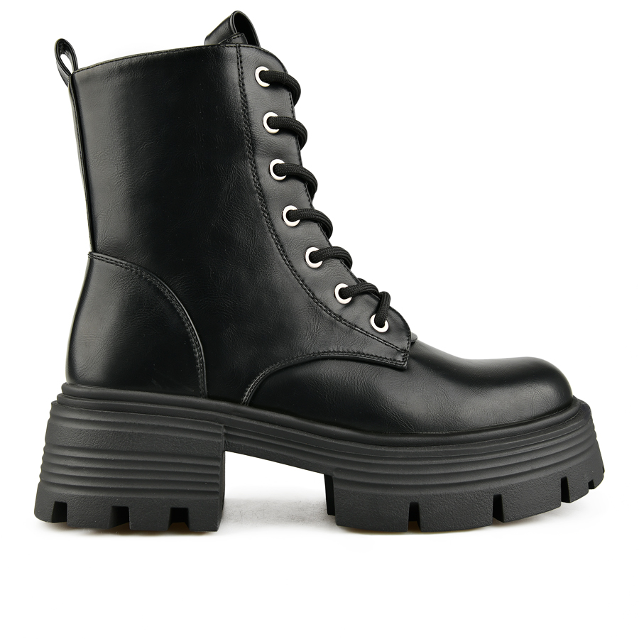 botine damă piele ecologică negru 0