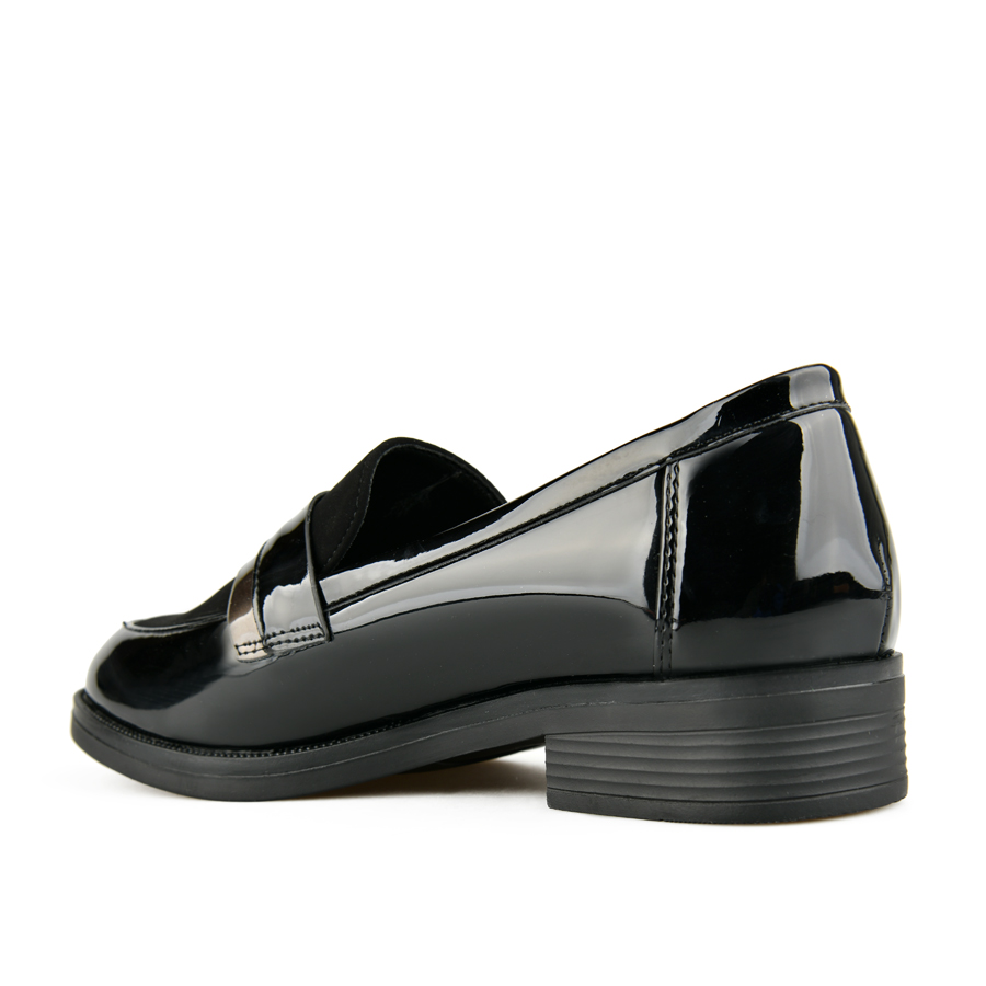 γυναικεία παπούτσια ύφασμα/οικολογικό δέρμα μαύρο 3