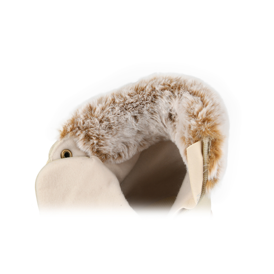 botine damă piele ecologică/textil bej 5