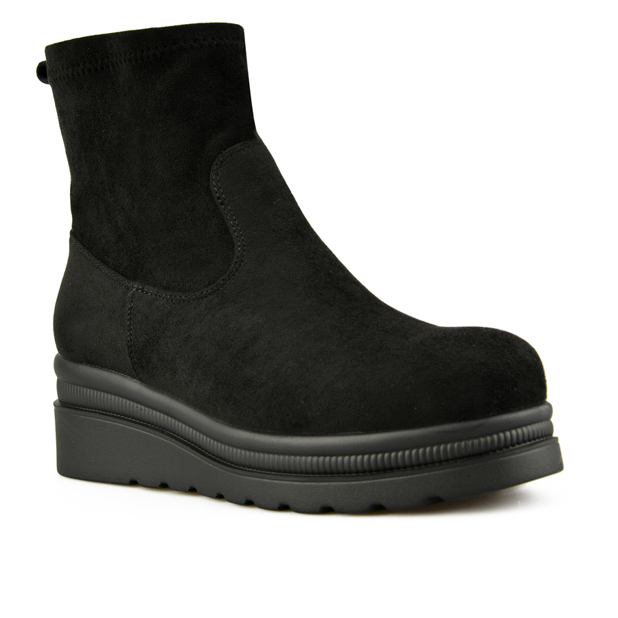 botine damă textil negru 1
