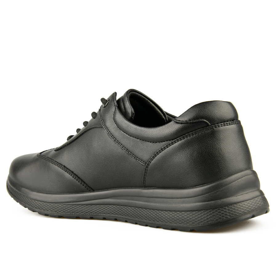 ανδρικά παπούτσια φυσικό δέρμα μαύρο 2