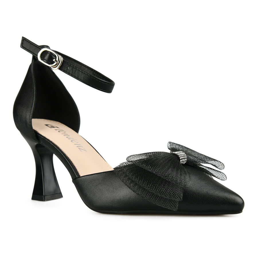 дамски сандали еко кожа/текстил черни 2