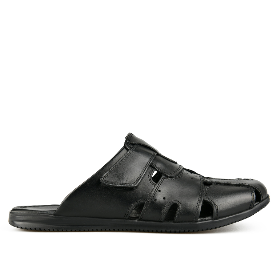 мъжки чехли естествена кожа черни 0