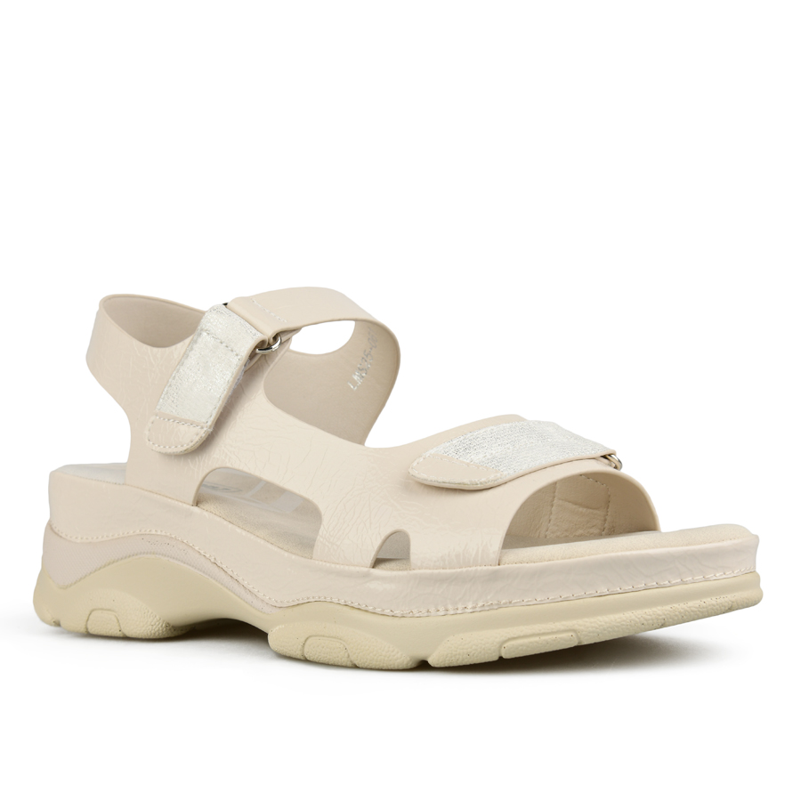 γυναικεία σανδάλια οικολογικό δέρμα λευκά 2