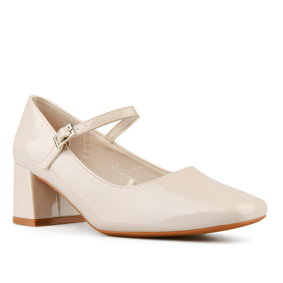 дамски обувки еко кожа бежови 2