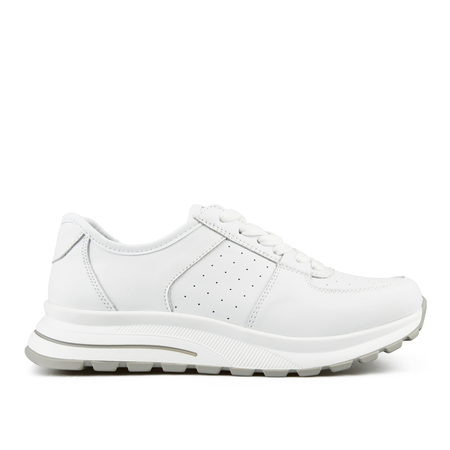 γυναικεία παπούτσια φυσικό δέρμα λευκά 2