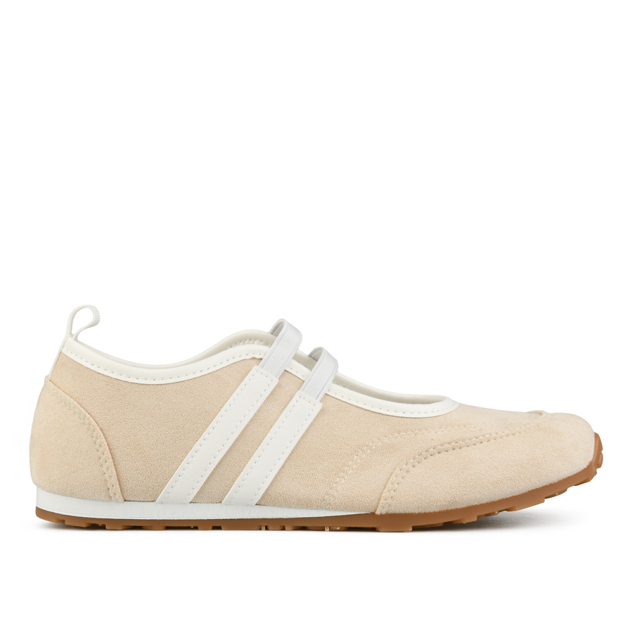 γυναικεία αθλητικά παπούτσια ύφασμα/οικολογικό δέρμα μπεζ 0