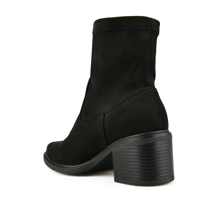botine damă textil negru 3