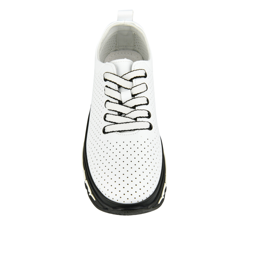 γυναικεία παπούτσια φυσικό δέρμα λευκά 2