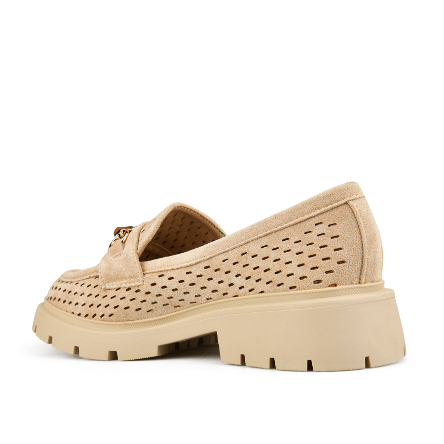 γυναικεία παπούτσια ύφασμα μπεζ 3
