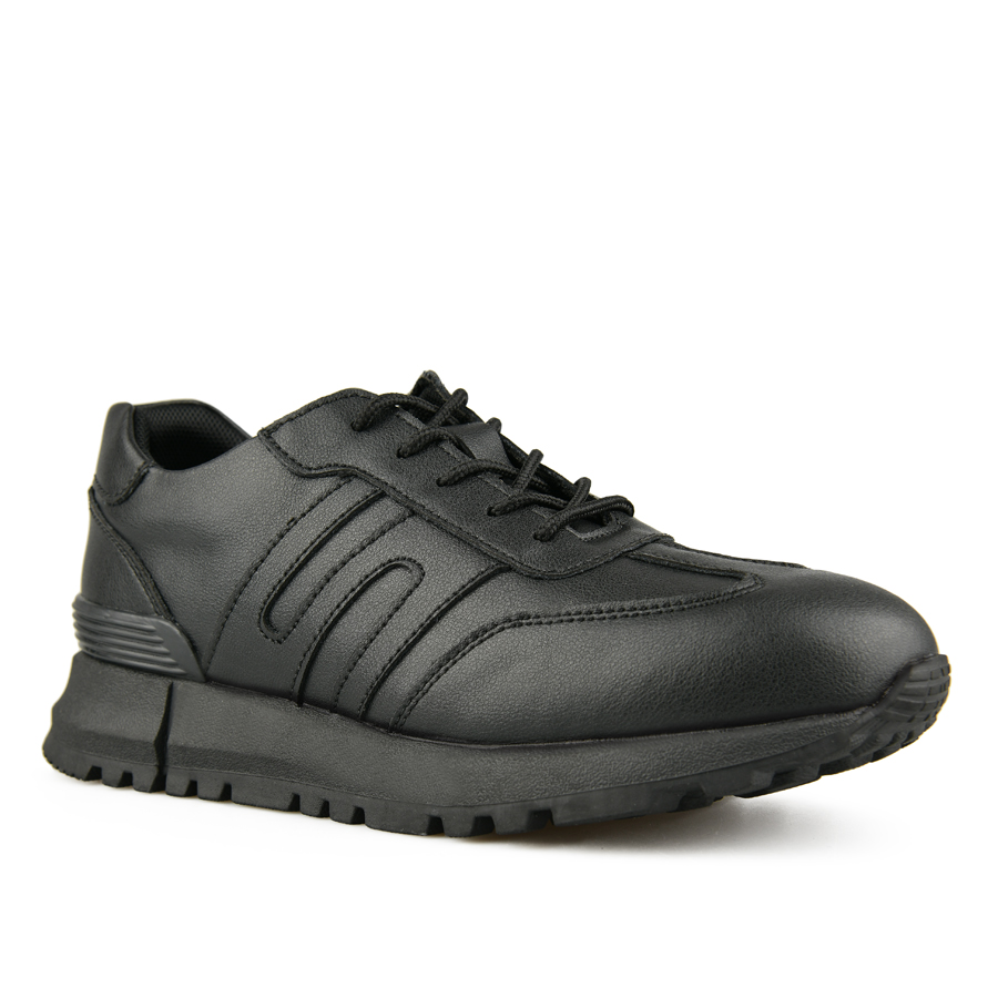 adidași damă piele naturală negru 1