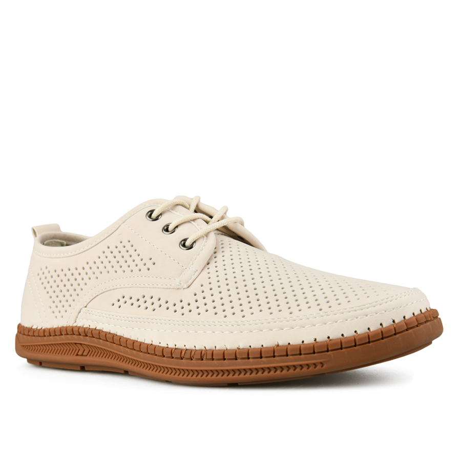 мъжки обувки еко кожа бели 2