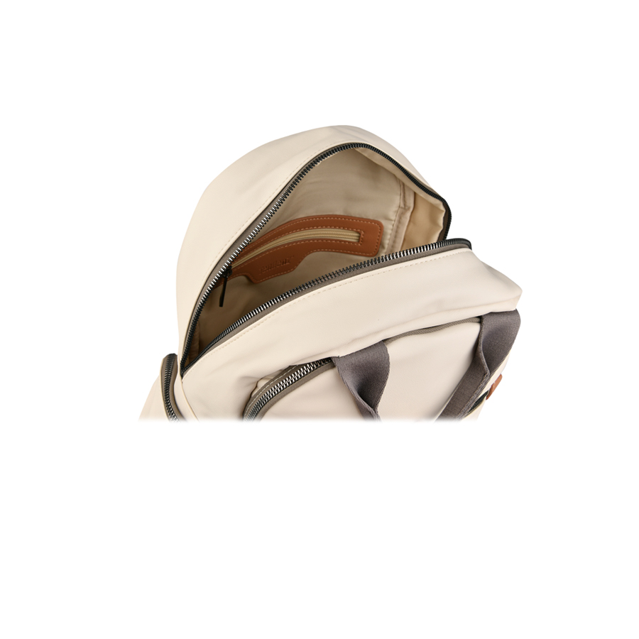 дамска раница еко кожа бежова 2