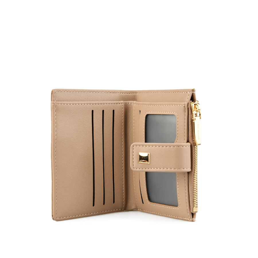 portofel damă piele ecologică bej 2