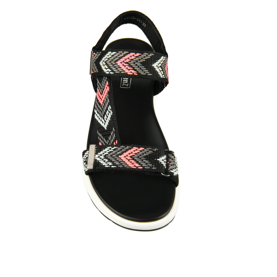 γυναικεία σανδάλια ύφασμα μαύρο 1