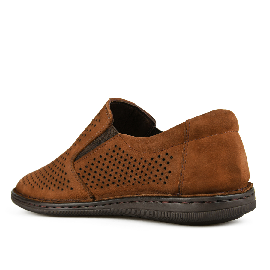 ανδρικά παπούτσια φυσικό δέρμα σκούρο μπεζ 3