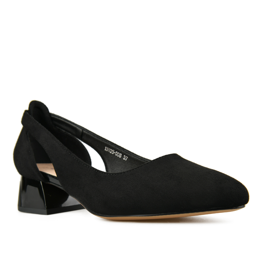 γυναικεία παπούτσια ύφασμα μαύρο 2