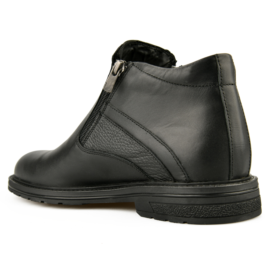 ανδρικά μποτάκια φυσικό δέρμα μαύρο 4