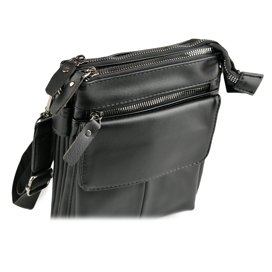 geantă bărbați piele naturală negru 2